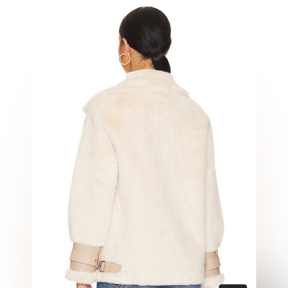 Adrienne Landau Faux Fur Jacket in Ivory Women’s M - Picture 11 of 11